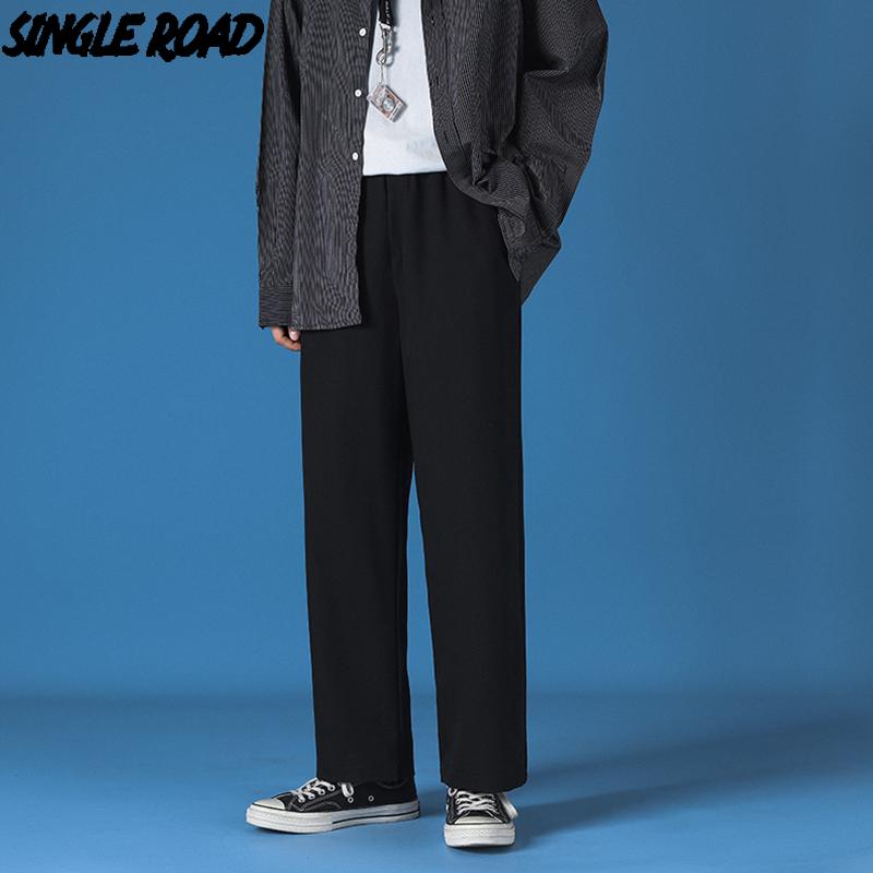 

SingleRoad Mens Sweatpants Men 2021 Spring Black Solid Straight Pants Baggy Japanese Streetwear Trousers Harem Pants For Men, Grey sweatpants