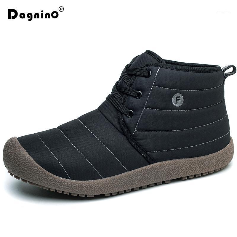

Boots DAGNINO 2021 Winter Women Snow Mid-Calf Lace Up Waterproof Ankle Warm Plush Rain Shoes Couple Large Sizes 36-481, Sxw3333 black