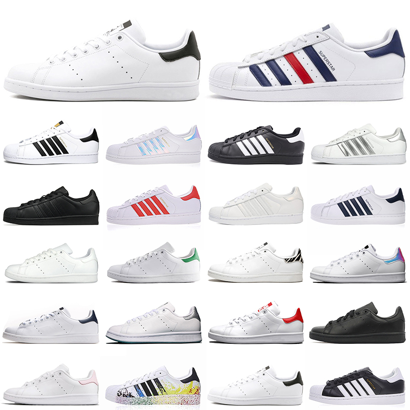 

stan smith superstars designer shoes men women zebra triple white black pink dark blue sports casual ssneakers size 36-45