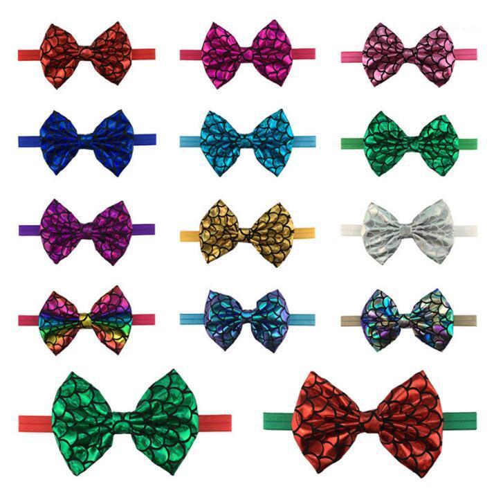 

New Girls Baby Bow Headband Fashion Toddler Baby Hair Accessories Cute Bow Knotted Hair Bands Headwear1, 09 sliver