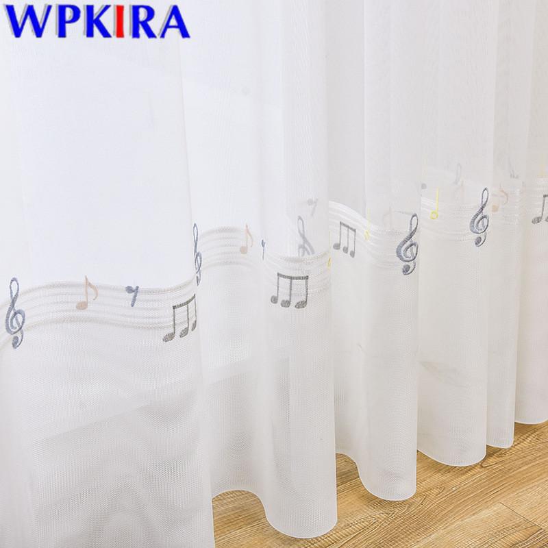 

Cartoon Embroidery Tulle Curtain For Kids Bedroom Window Blinds Drape Bay Window Screen Customized Home Decora 1pc X-ZH219, White tulle