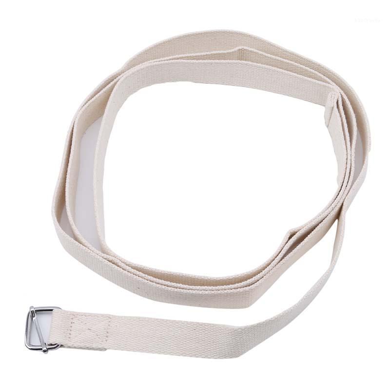 

High Quality Sports Belts Adjustable Buckle Flexibility Yoga Training Pull Bands Stretch Yoga Strap Durable Exercise Bands White1, Beige