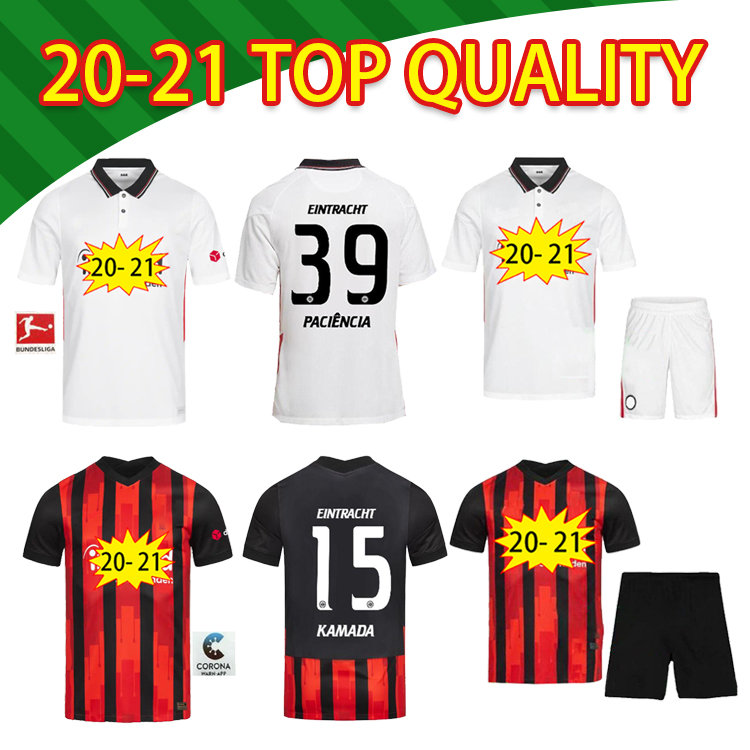 

2021 Eintracht Frankfurt KOSTIC Soccer Jersey Home Away KAMADA FERNANDES DE GUZMAN SILVA CHANDLER Quality Men Adult kids Fo, Away patch 1