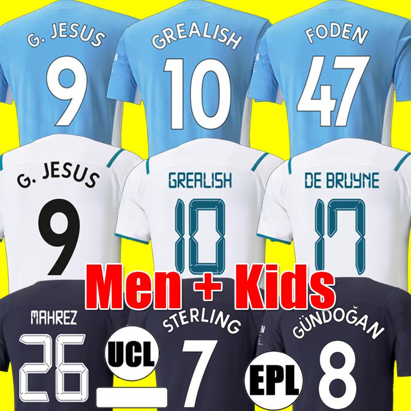 

Soccer jerseys For 21 22 Jersey GREALISH DE BRUYNE RÚBEN FODEN MAHREZ STERLING Futbol For Men Uniforms Third Away Player Version Fans Sancho Quick ong sleeve, 21/22 third away