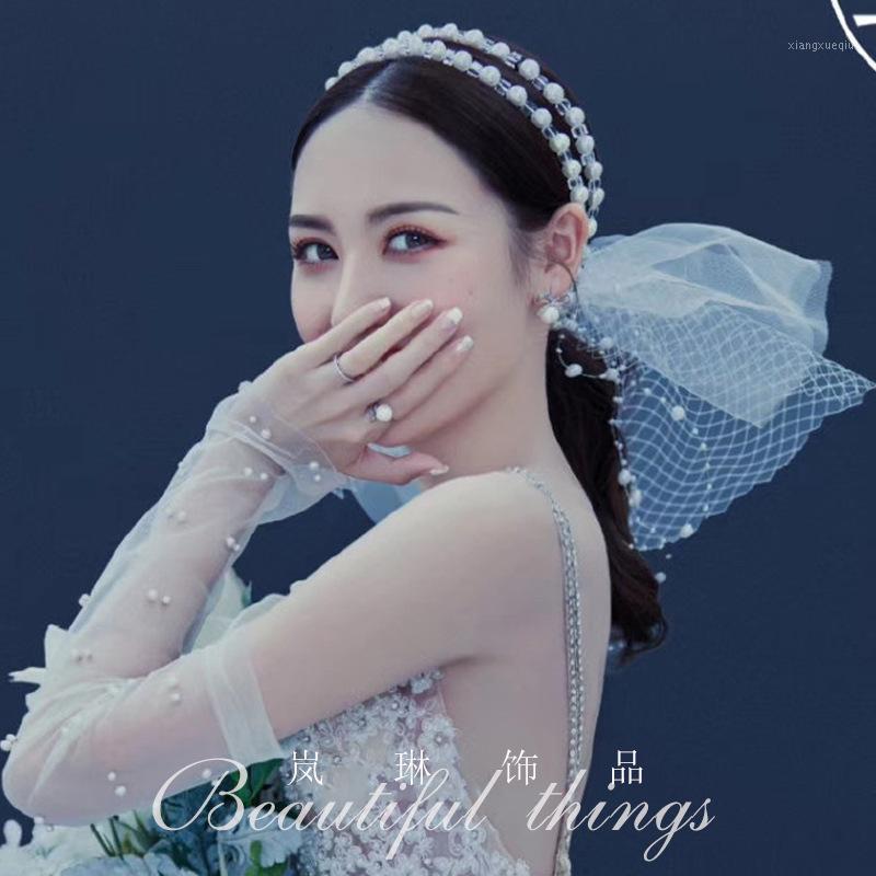 

Hair Clips & Barrettes Korean Bride Headgear Fairy Pearl Crystal Headband Hairband Wedding Accessories For Jewelry, Golden;silver
