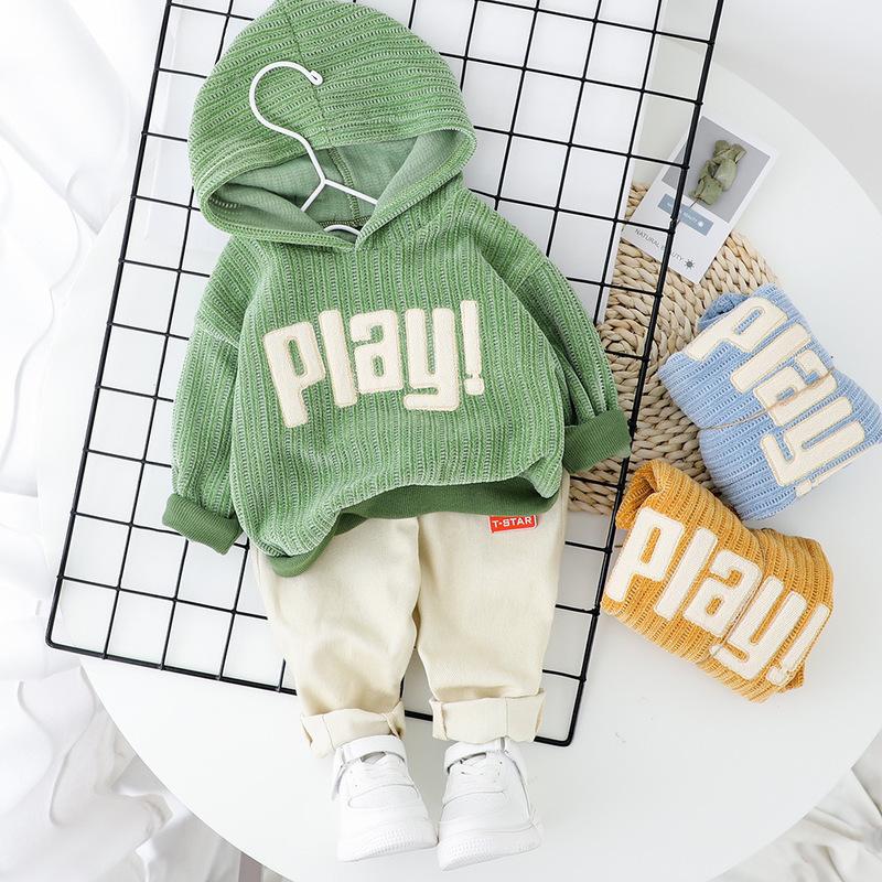 

Spring Autumn Clothes Set Baby Clothes Set For Boys Children Clothing Hoodie+Pants 2pcs Outfit Kids Costume Baby Suit, Blue