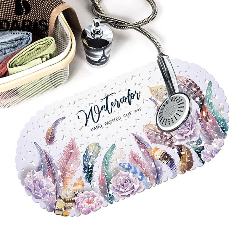 

Nordic Style Bathroom Mat household PVC Anti Slip Bathroom Pebble Shower Mat Bath Tub Massage Suction Cup Fixed