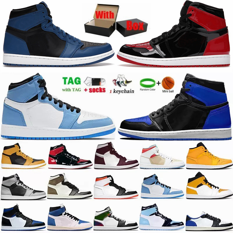 

Stage Haze 1s Mens Basketball Shoes 1 UNC Twist Dark Mocha University Blue Grey Hyper Bred Patent Royal Heritage Bordeaux Sports Sneakers Womens Trainers With Box