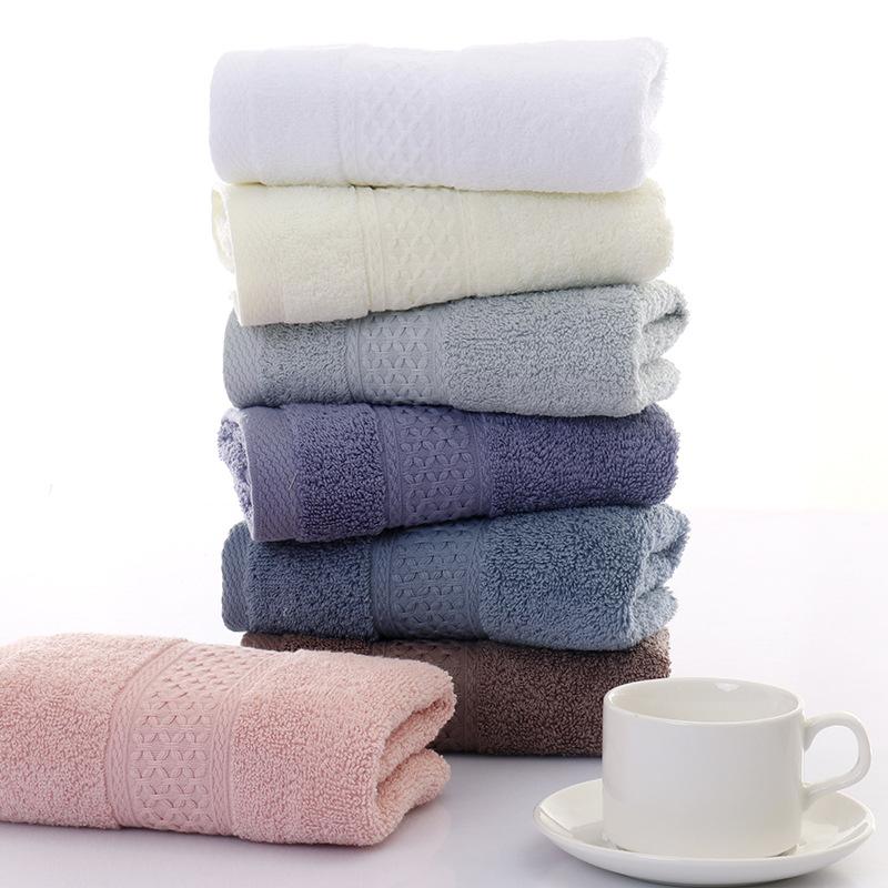 

T040A Home textile New Cotton Absorbent olive green white ivory brown dusty blue grey pink navy hotel hand towels face towel
