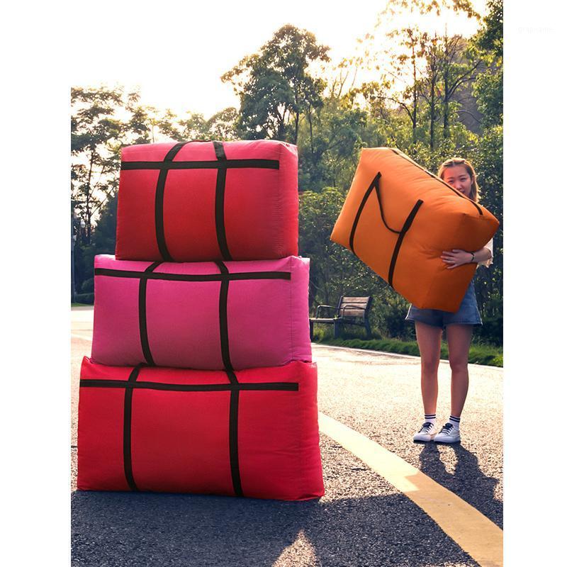 

Moving artifact storage bag canvas portable women baggage bag large capacity 40L 100L 180L travel sacks extra large1, Red 40l