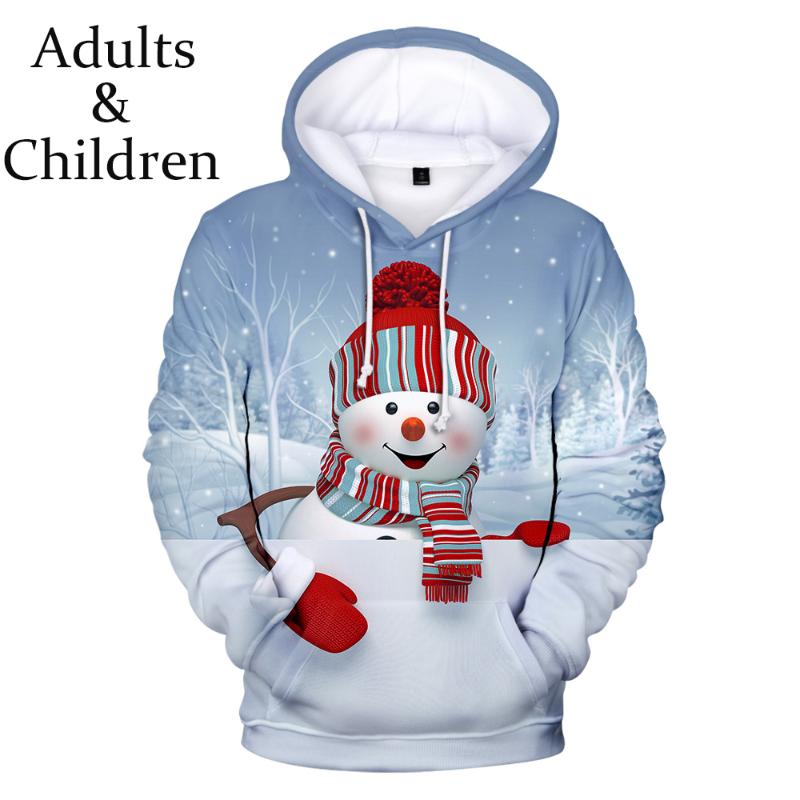 

Popular Christmas 3D Print Santa Hoodies Men Women casual Hip Hop Sweatshirts Boy Girls comfortable Autumn warm Cute Clothes
