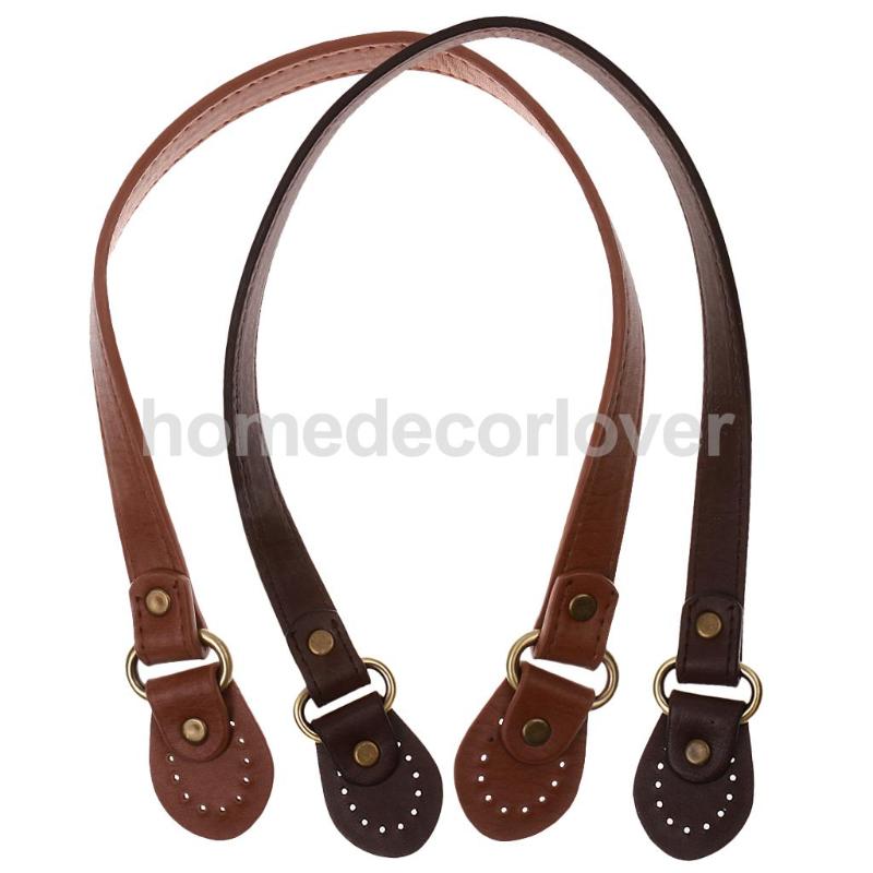 

2 Pieces 54 x 1.8cm Replacement PU Leather Handle DIY Strap Strip Purse Bag Band