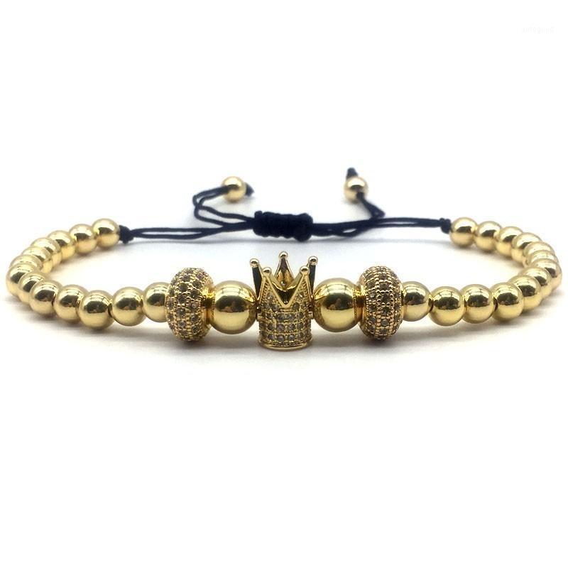 

Charm Bracelets 2021 Luxurious Crown Bracelet Men Women Handmade Weave Adjustable Beads For Male Female Vintage Jewelry Gift1
