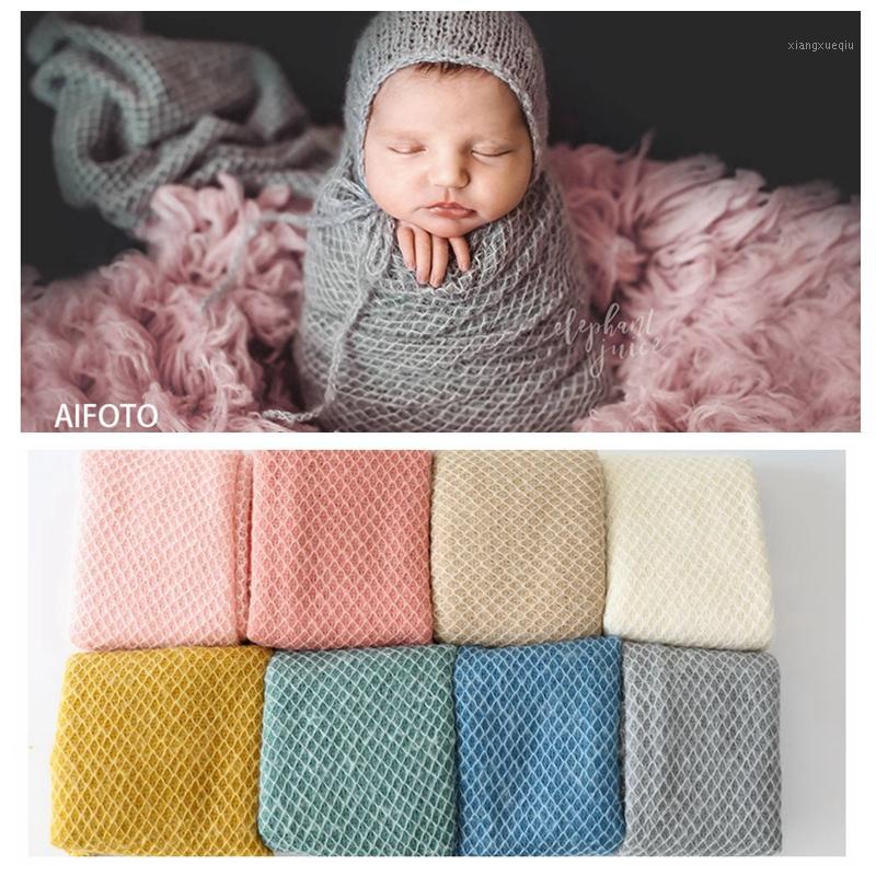 

40 150*165CM Baby Photo Lattice Knit BeanBag Cover Fabric Newborn Props for Photography Wraps Accessorie Studio Blanket1