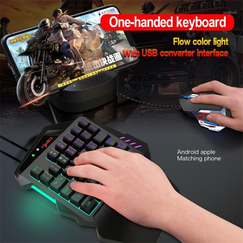 

Mini One-Handed Gaming backlit Keyboard Set 35 Keys Mini USB Wired Keyboard Gift With English User manual multiple lighting mode1