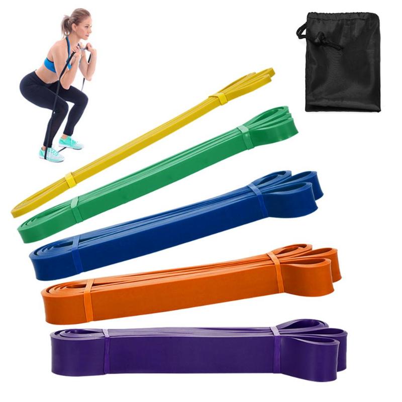 

5 PCS Resistance Bands Set Latex Yoga Strength Training Pull Up Fitness Equipment for Home Gym Workout Elastic Exercise Band