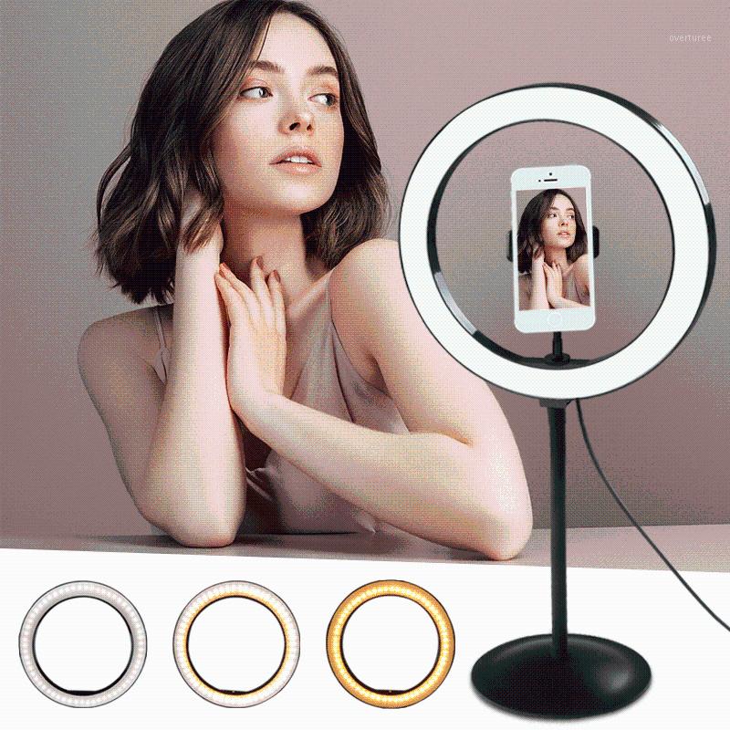

10.2inch LED Ring Light with Desktop Stand Photographic Selfie Lighting USB Plug for Makeup Fill Lamp Youtube Live1