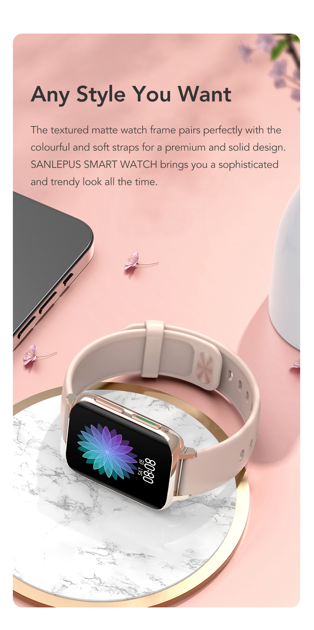 SANLEPUS-reloj inteligente deportivo para hombre y mujer, nuevo accesorio  de pulsera resistente al agua con control del ritmo cardíaco, compatible  con Android, Apple y Xiaomi, 2022 - AliExpress Productos electrónicos