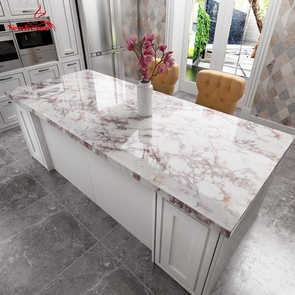 

Marble Vinyl Self Adhesive Wallpaper for Bathroom Kitchen Cupboard Countertops Contact Paper Waterproof Wall Stickers Home Decor LJ201128