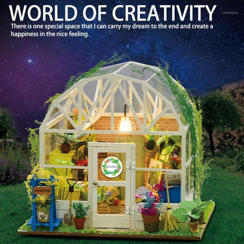 

DIY Mini Romantic Wooden Flower House Handmade Assembly Building Model Toy Set1
