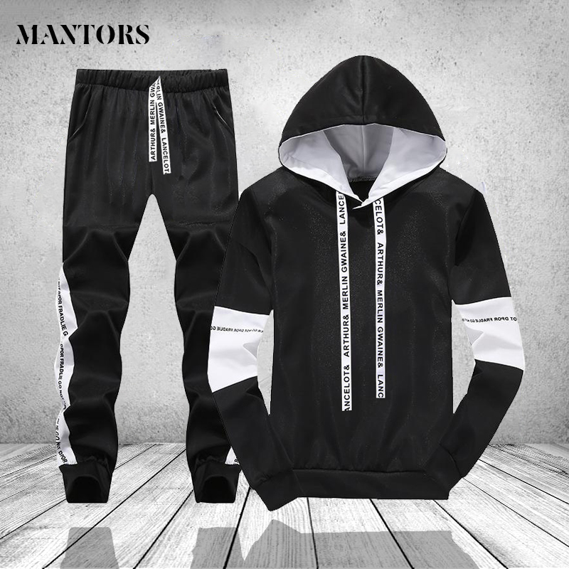 

Men Set Tracksuit Casual Hip Hop Patchwork Hoodies Male 2Pc Sporting Suit Plus Size 4XL Sportswear, 738 white