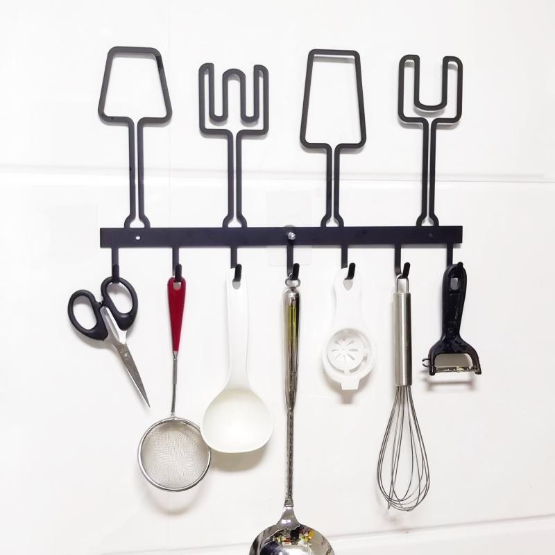 

Nordic Kitchen Hooks Iron Wall Racks Wall Hanging Porch Hooks Creative Coat1