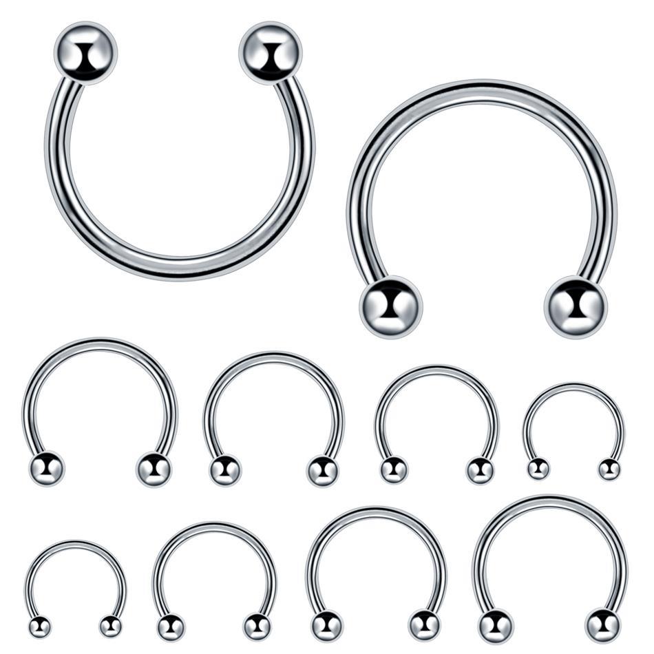 Visualización grande CBR piercing anillo neumáticos pa acero quirúrgico 3mm-10mm tabique oreja nariz