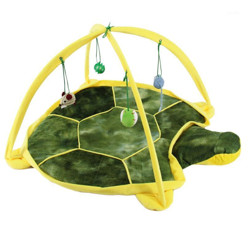 

Pet Dog Cat Multifunctional Playing Tent Toys Foldable Activity Pet Bed House (Tortoise)1, Green