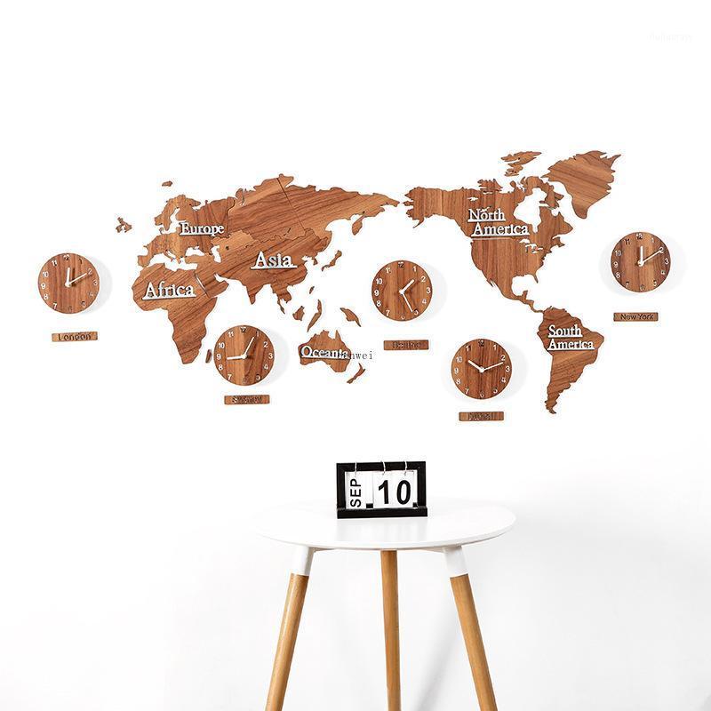 

Large 3d Wall Clock Wood Nordic DIY Clocks Wall Home Decor Living Room Horloge Murale Watches1