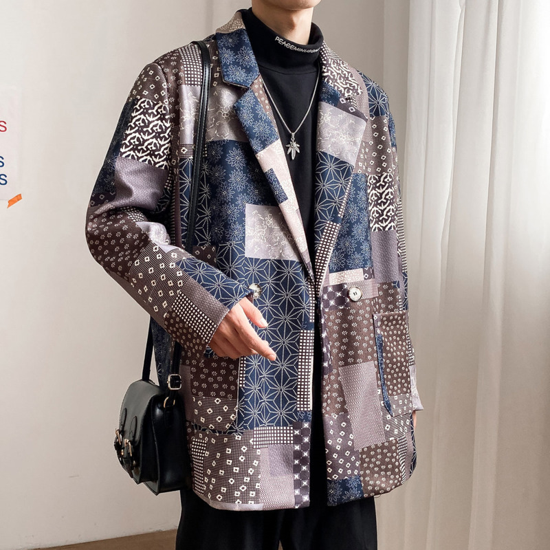 

2021 Men's Suits Spring Winter New Temperament Design and Large Size Suit Clothing OZRU, Color