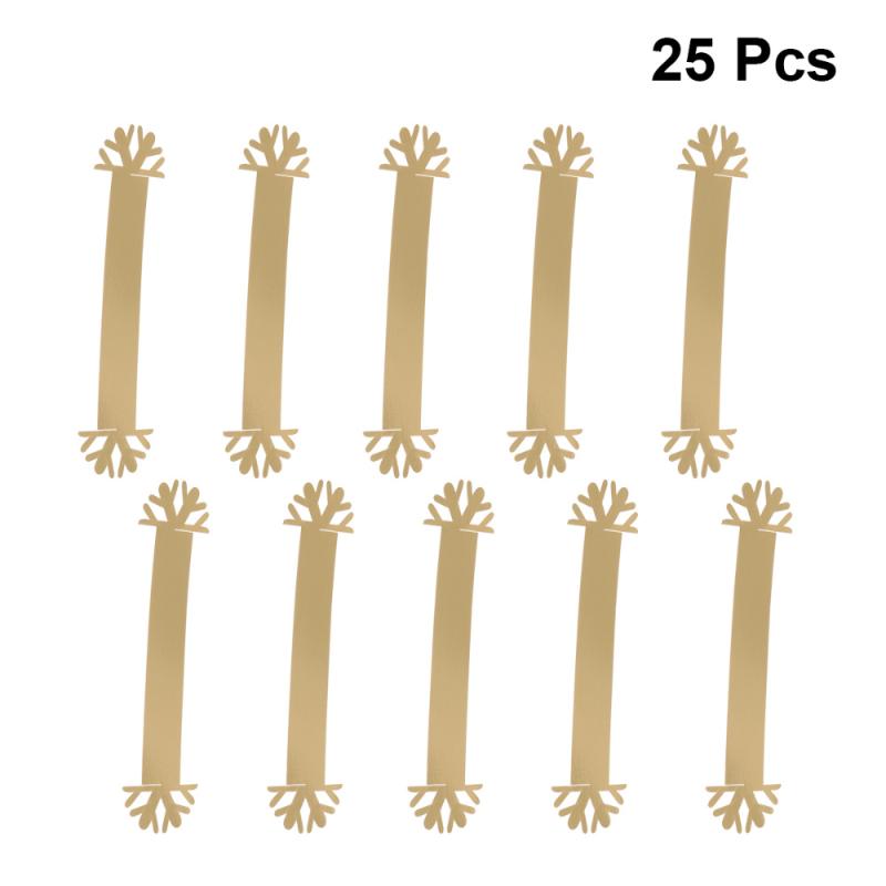 

25PCS Christmas Snowflake Towel Napkin Buckle Hollow Paper Ring Serviette Buckle for Wedding Party Festival