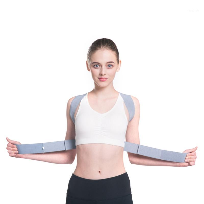 

New Relief of Back Pain Posture Corrector Clavicle Spine Back Shoulder Support Belt Posture Corrector Prevents Slack1, Light grey