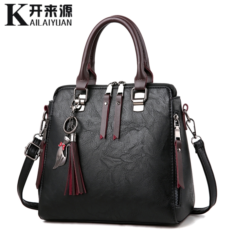 

100% Genuine leather handbags 2020 New Ladies Handbag Women Messenger Bags TotesTassel Designer Crossbody Shoulder Bag Q1129, Beige