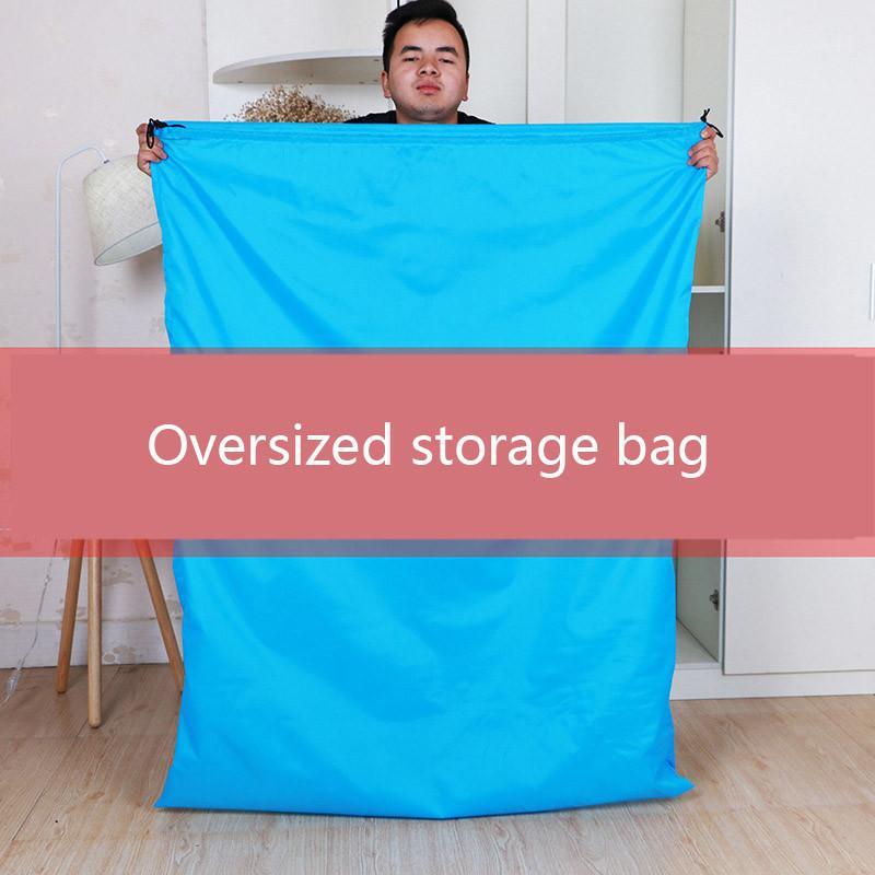 

5 Sizes Waterproof Storage Bag Foldable Quilt Makeup Sundry Toy Storage Dustproof Durable Two-way Drawstring Clothes Organizer1
