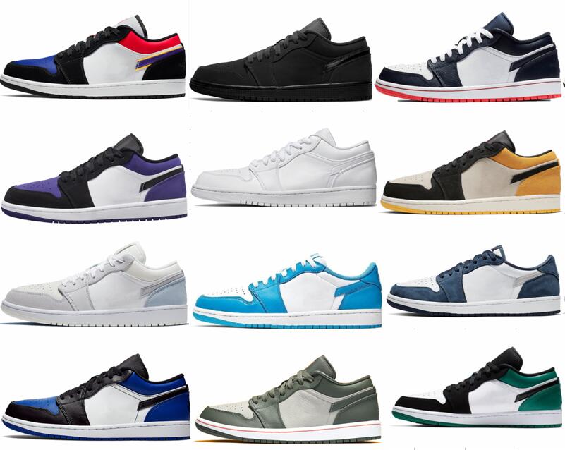 

Fashion 1 men women 1s low basketball shoes obsidian unc turbo green court purple shattered backboard pine green mens sports sneakers, #03