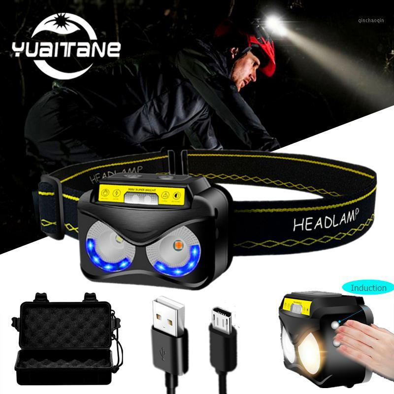 

Powerful LED Sensor Headlight XPG+COB+LED headllamp Torch Portable lantern for Camping Fishing Cycling for the bike1