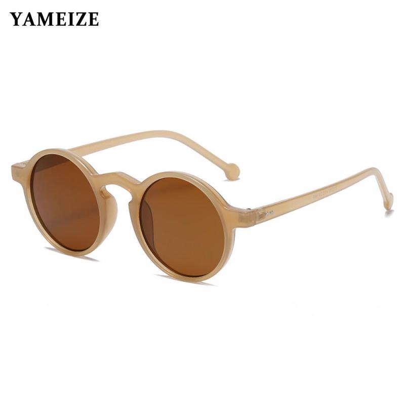 

YAMEIZE Fashion Vintage Round Sunglasses Men Brand Designer Retro Mens Round Glasses Fishing Driving Eyewear Gafas De Sol Unisex