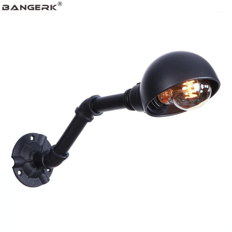 

Black Iron Water Pipe Wall Light Retro Loft Decor LED Wall Lamp Industrial Edison Sconce Bedside Home Lighting Luminaire1