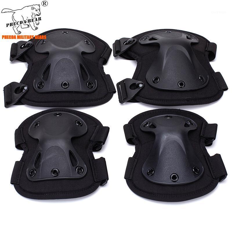 

500D nylon elbow knee pads training elbow and knee protector paintball tactical pads ski cycling protector1, Black