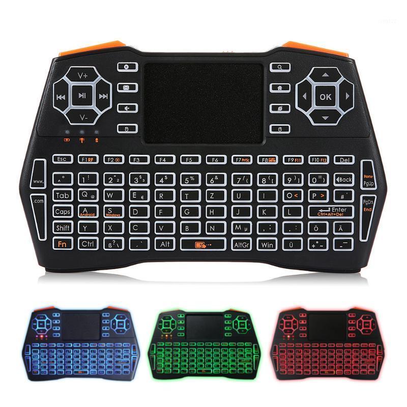 

4 Languages 2.4G Mini Wireless Keyboard Air Mouse Three-color Backlight Keyboard with Touch Pad for Laptop TV Box Tablet1