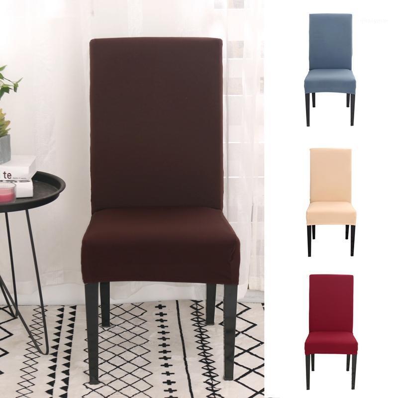 

Elastic Chair Covers Dining Room Spandex seat proof Livingroom Stretch Solid Color Slipcovers for Office Kitchen Party Banquet1
