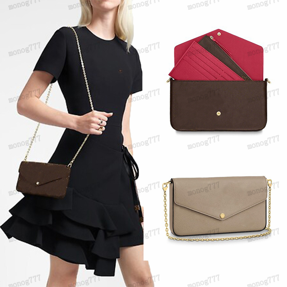 

3colour Favorite crossbody bag Fashion Female chain bag ladies purses Portable pochette Leisure clutch bags Multi Wallet Shoulder Bags, Invoice not sold separately