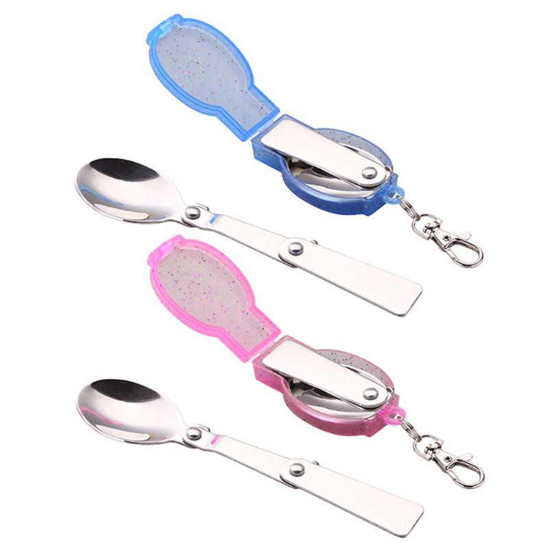 

Spoon Stainless Steel Folding Tableware For Outdoor With Box Portable