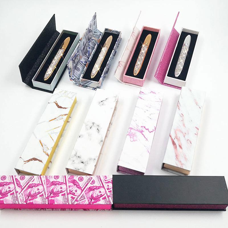 

1Pcs Empty Holographic Eyeliner Box Soft Paper Eyeliner Packaging Case Bag