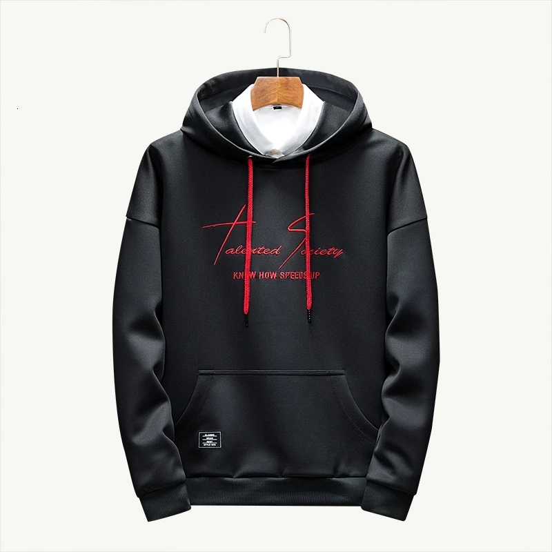 

New Hoodies Men's Clothes Spring Autumn Winter Sweatshirts Men Hip Hop Streetwear Man Hoody Fashion Print Letter Clothing 2021 8b3x, Black