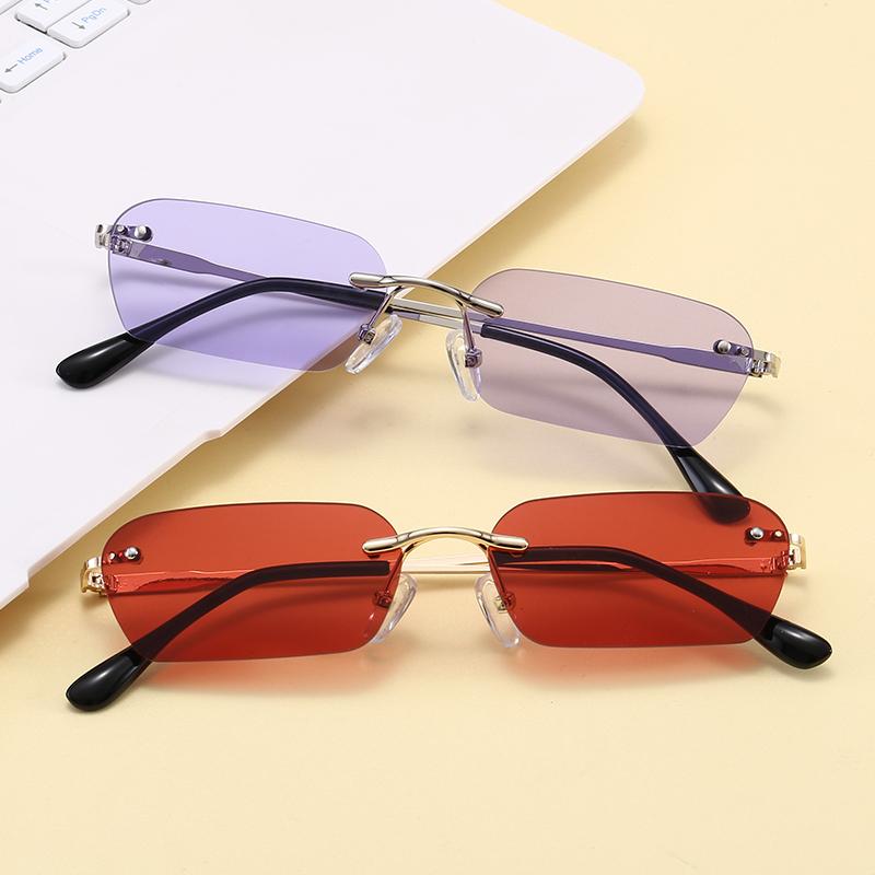 

Sunglasses Super Eyewear 46400 Fashion Retro Vintage Small Rimless Rectangular