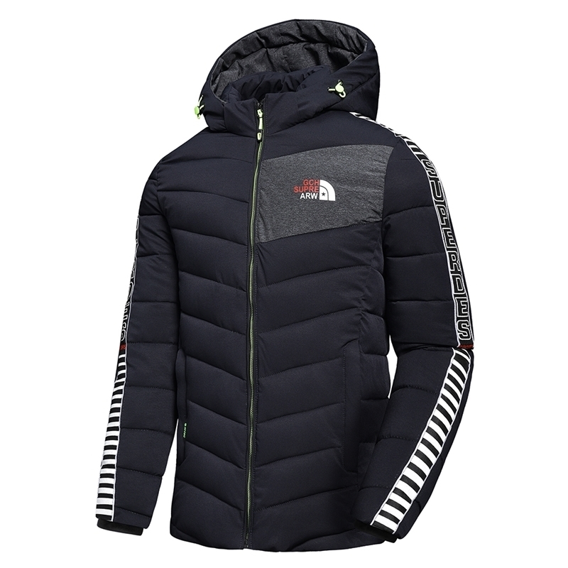 

Mens Autumn Winter New Casual Thick Waterproof Jacket Parkas Coat Men Outwear Fashion Windproof Hooded Parkas Jackets Men 201126, Red 01