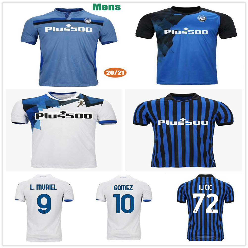 

20 21 Atalanta Soccer Jersey MURIEL 2020 Atalanta BC maglia da calcio DUVAN third Football Shirt ILICIC GOMEZ custom 2021 soccer uniform, As picture men size s-xxl