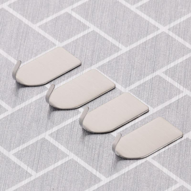 

10Pc/Set YS-1 Stainless Steel Hooks Kitchen Bath Bedroom Hanger Holder Home Essential Wall Door Self-Adhesive Strong Sticky Hook1
