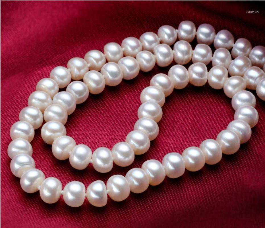 

8-9mm natural freshwater white/ Pink / Purple Pearl Necklace1